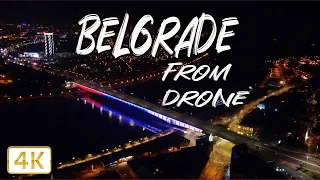 Serbia METROPOLIS from space, night view, OMG 🇷🇸 2021 | drone view  | 4K/60fps