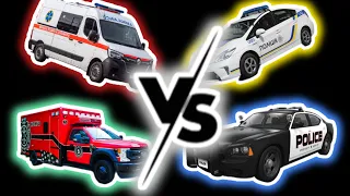 USA vs. UKRAINE Police, Ambulance, Fire Truck Siren, 40 Second Siren Variations