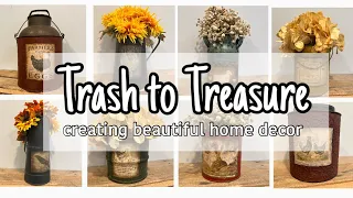 DIY Easy Cans | Thrifted Thrifted | Cans | Decoupage Metal Decor | Easy Vintage Decoupage