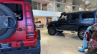 Two 2023 Mercedes AMG G63 4x4 Squared at Walter’s Mercedes in Riverside