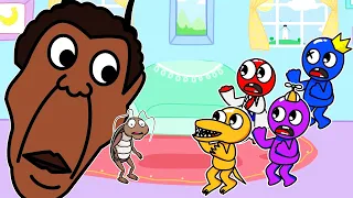 Rainbow Friends vs Obunga  in Backrooms | Roblox Rainbow Friends Animation Meme