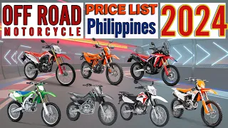 Off Road motorcycles price list in philippines 2024