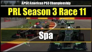 F1 2013 | Online League Race | PRL APSC Season3 Race11 spa