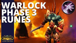 WoW SOD Phase 3 Warlock Runes Guide