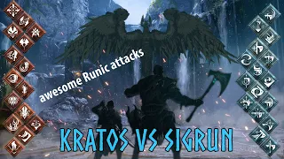 God of War | Kratos vs Sigrun | all Runic attacks