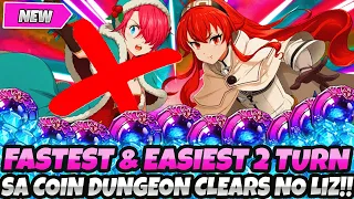 *FASTEST & EASIEST 2 TURN SA COIN DUNGEON CLEARS W/ FREE ERIS* & WITHOUT RED LIZ (7DS Grand Cross)