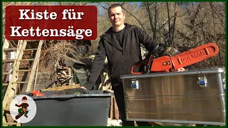 Eine Kiste für Kettensäge