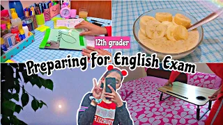 Preparing For English Exam 🌱 12th Grader 🍧 Board Exam 🕊️ Study Vlog ⛱️#aesthetic #notes_making #pcb