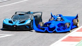 Bugatti F1 2030 Concept vs Bugatti Bolide at Monza GP