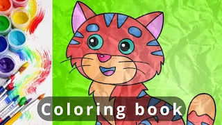 Coloring Orange cat | How coloring cat