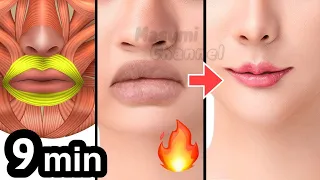 9min Get SLIM HEART SHAPED LIPS with This Exercises💋 Fix Fat Big Lips, Sagging Jow