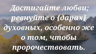 Достигайте любви, ревнуйте о (дарах) духовных... для назидания церкви