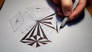 How to draw an incredible optical illusion column figure that tricks the eyes