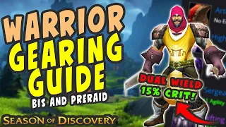 SOD DW Warrior Gearing Guide for Season of Discovery (Phase 1)