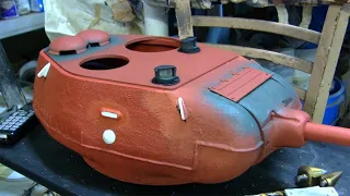 Armortek 1/6th scale RC T34/85 project video #15 (turret details and roof revisions)
