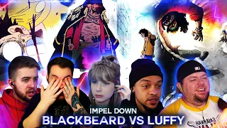 Blackbeard vs Luffy ! Impel Down ! Reaction Mashup