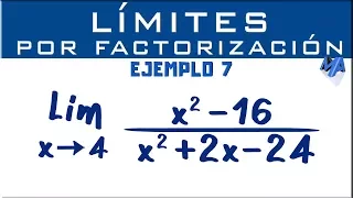 Solución de límites por factorización | Ejemplo 7