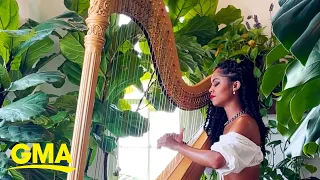 This talented harpist is giving the classical instrument a modern sound