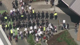 MIT pro-Palestinian protest blocks busy Cambridge road