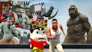 New PC man Titan & King Kong Speaker Woman  Vs Skibidi Toilet In Gta 5 || TAMIL || GTA 5