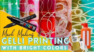 Let's Do Some Gelli Printing! -  Mark Making, Reverse Painting with Alcohol Inks and Posca Pens