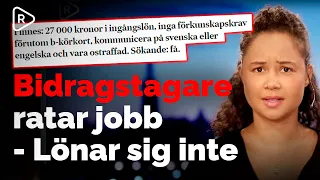 Bidragstagare ratar jobb | Lönar sig inte att arbeta