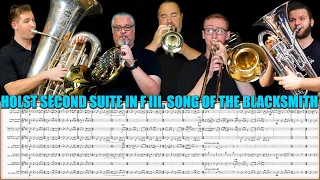 Holst Second Suite in F "Song of the Blacksmith" for Cornet, French Horn, Trombone, Euphonium, Tuba