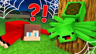 JJ and Mikey Became Scary SPIDERS MUTANTS in Minecraft Challenge by Maizen