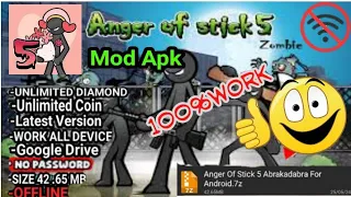 Anger Of Stick 5 : Zombie Mod Apk Terbaru 2024 v1 .2 85-No Password & Unlimited Diamond.😁😎