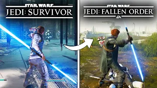 STAR WARS JEDI SURVIVOR VS FALLEN ORDER - Physics and Details Comparison