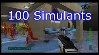 Perfect Dark N64 - Max Bots #3 - VS 100 Simulants - Carrington Institute (Decompilation Mod)