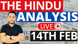 The Hindu Newspaper Analysis | 14 February 2023 | Current Affairs for UPSC | Sahil Saini