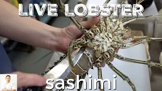 GRAPHIC: LIVE Lobster Sashimi | So Fresh It's Moving | Okinawa Street Food