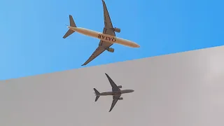 Qatar Airways 777-300ER & Emirates 777-200LR Plane Spotting | Boeing 777 Loud Takeoff