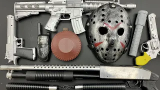 BB Shotgun Rifle and Machine Gun 3D Lighted - Jason Mask and Equipments