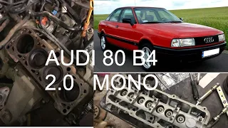 AUDI 80 2.0 БЕНЗИН ПЕРЕГРЕЛИ МОТОР / ЗАМЕНА ПРОКЛАДКИ ГОЛОВКИ БЛОКА / ГРМ по меткам / МАСЛОСЪЕМНЫЕ