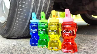 Car Crushing Things! Car vs Colorful Slime & Jelly | Crushing Crunchy & Soft Things by Car