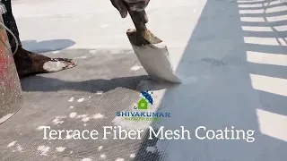 Terrace Fiber Mesh Waterproofing Coating | Shivakumar Waterproofing Services