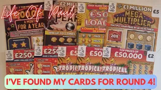 A £30 mix of scratch cards, £30 of £5 and £2 scratch cards.