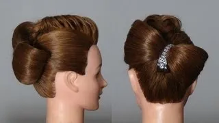 Вечерняя, свадебная прическа. Wedding prom hairstyle tutorial