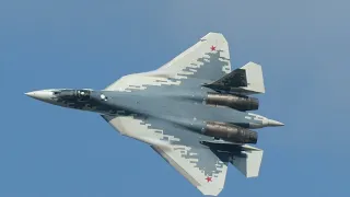 Пилотаж Су-57, авиасалон МАКС 2021 (тренировочные полеты) 16.07.21.