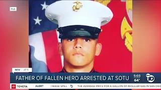 Father of slain marine arrested for interrupting 'State of the Union'