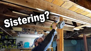 "Sistering" a Cracked Broken Floor Joist