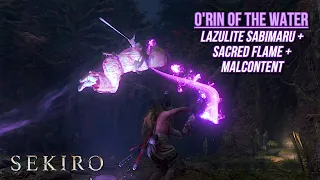 Sekiro - O'Rin of the Water with sabimaru, sacred flame, malcontent (no Kuro's Charm / Bell Demon)