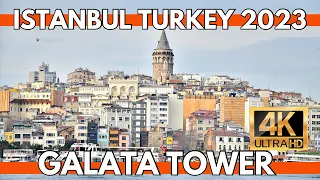 ISTANBUL TURKEY 2023 WALKING TOUR AROUND GALATA TOWER | 4K UHD 60FPS | 8 SEPTEMBER