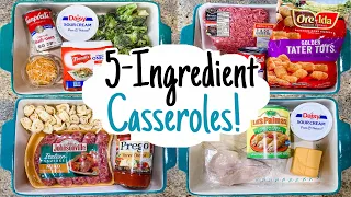 The EASIEST 5 Ingredient Casserole Dinners | 5 Quick & CHEAP Recipe Ideas | Julia Pacheco