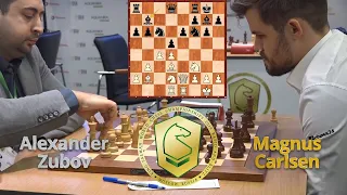 Зубов Александр (GM Alexander Zubov, UKR) - Магнус Карлсен (GM Magnus Carlsen, NOR). WRBC - 2019