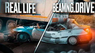 Аварии на реальных событиях в BeamNG.Drive #21