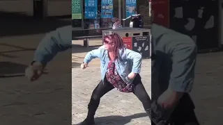 mad woman in Swansea doing haka gets arrested