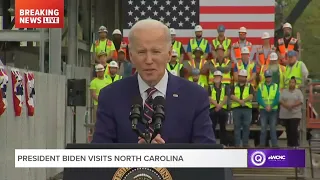 Biden visits Durham, North Carolina